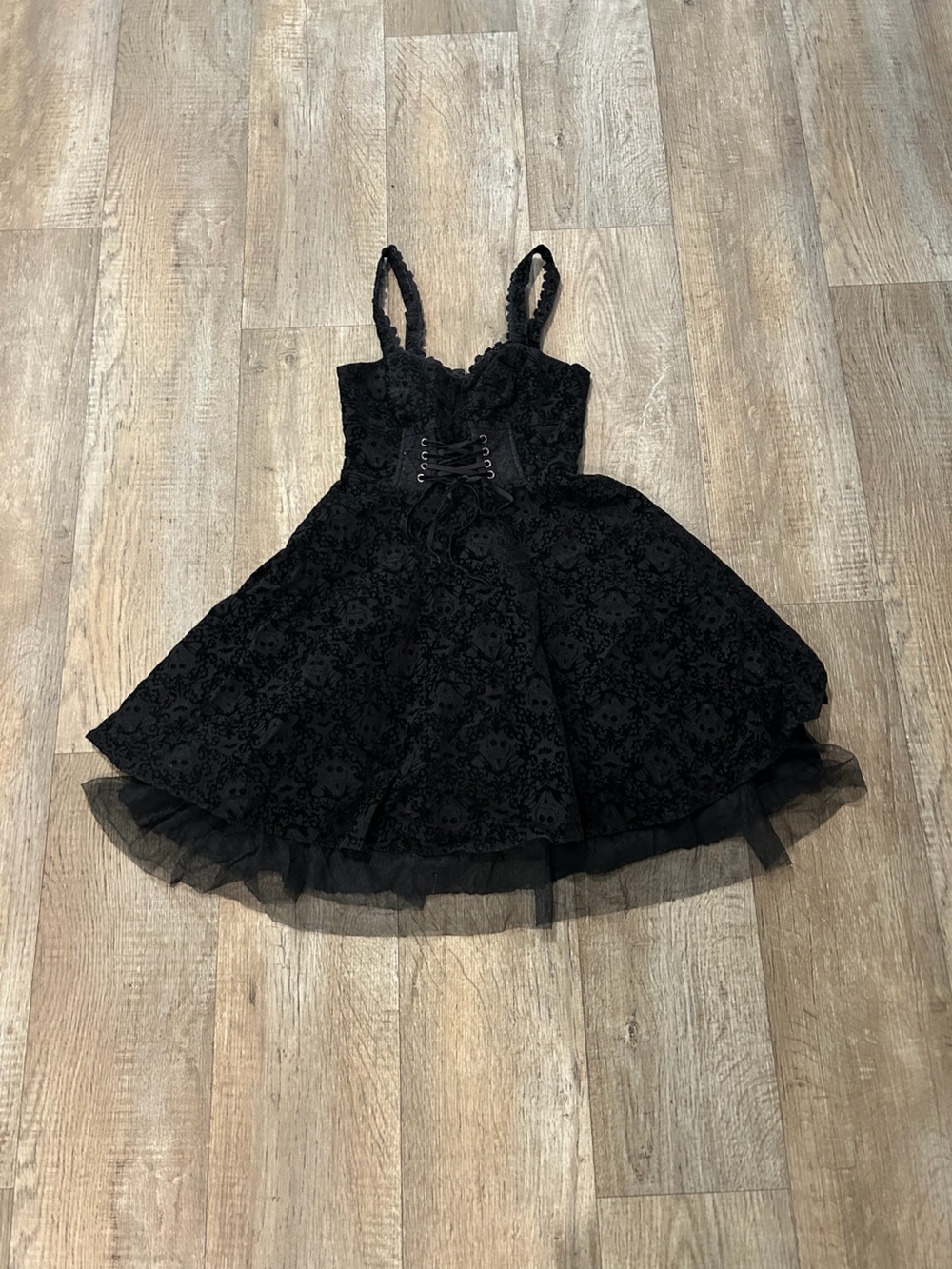 Disney’s Nightmare Before Christmas Black Corset Gothic Tulle Mini Dress Size S